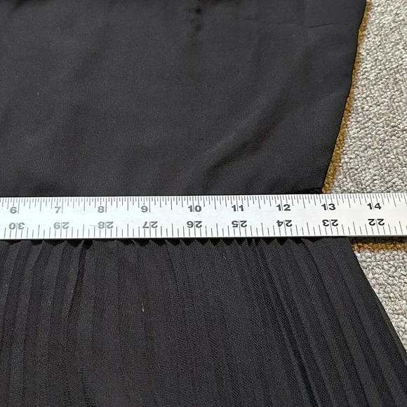 ASOS Black Pleated Classic Cowl Midi Dress in Size US 4 - Picture 4 of 8